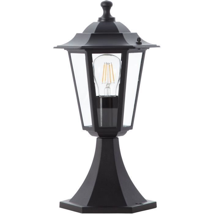 Bolardo exterior - BRILLIANT - CARLEEN - Metal/cristal - Negro - IP44