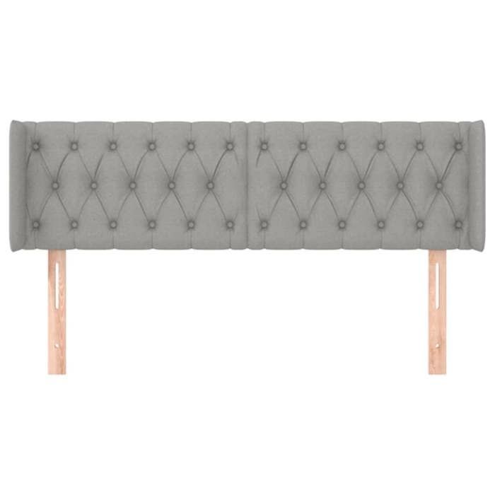 Tête de lit - vidaXL - Gris clair - 147x16x78/88 cm - Tissu durable - Hauteur réglable