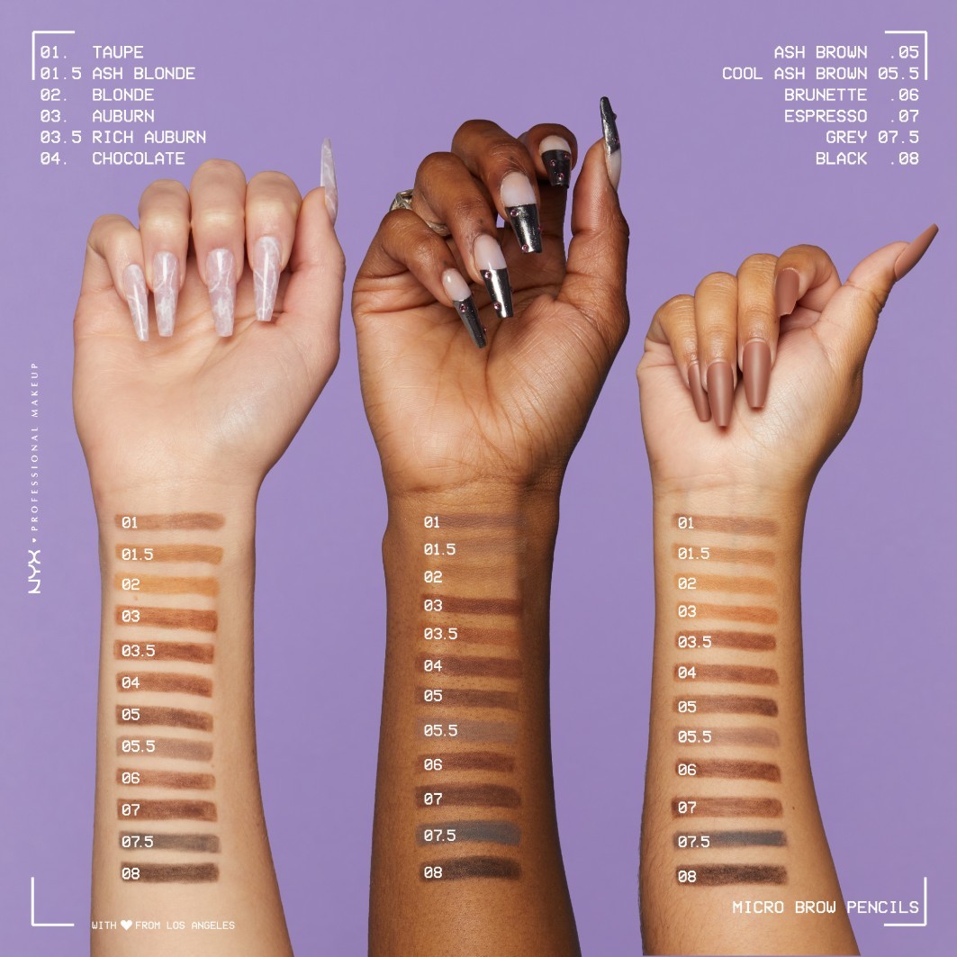 NYX Professional Makeup Pride Micro ceruzka na obočie - 0,09 g