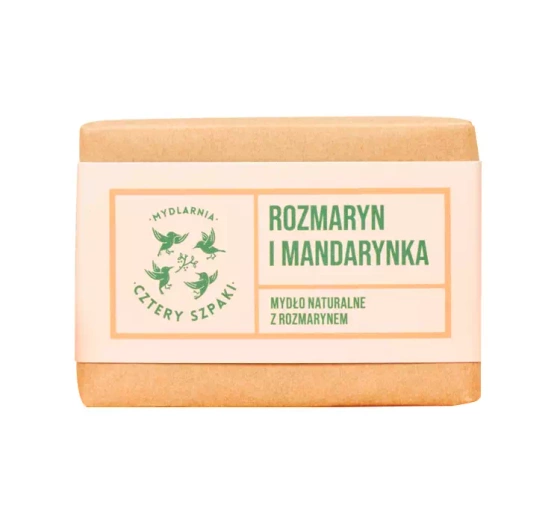 Mydlarnia Cztery Szpaki mydło w kostce Rozmaryn i Mandarynka 110g