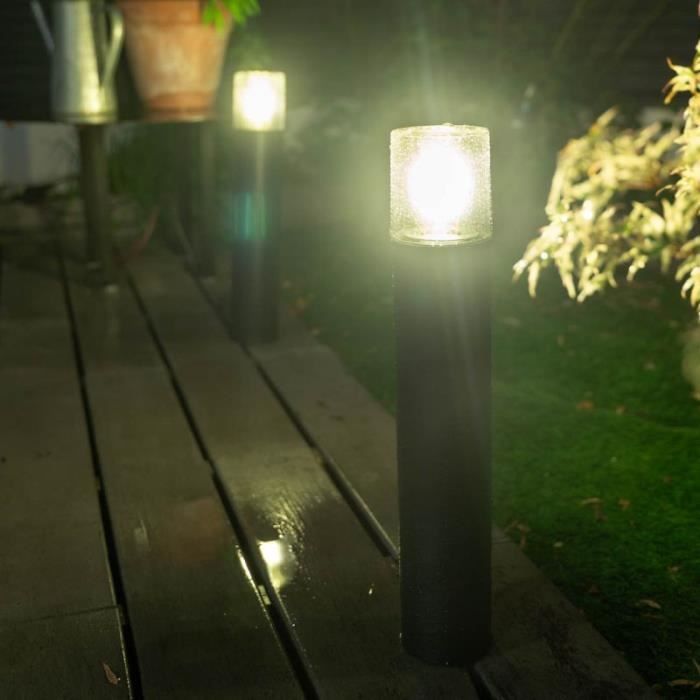 Poste de iluminação - XANLITE - Preto Fumê - IP44 - Soquete E27 - 40W máx. - Jardim Externo