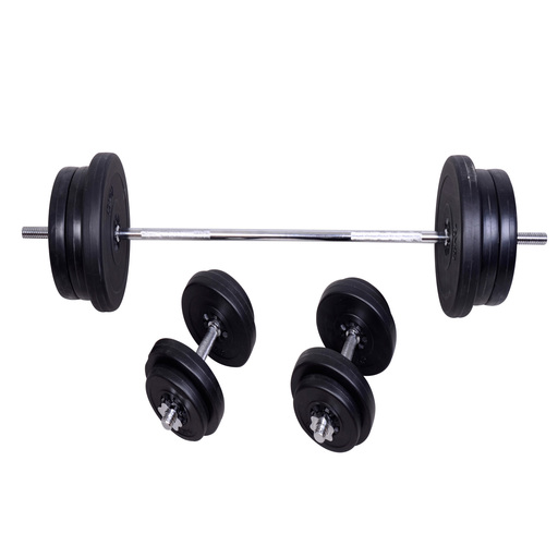 Homcom 2-in-1 Hantel- und Langhantelset