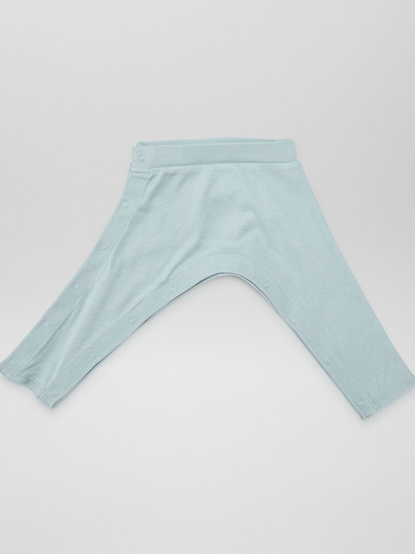 Set van 2 leggings met drukknoopsluiting - So Easy - BLAUW