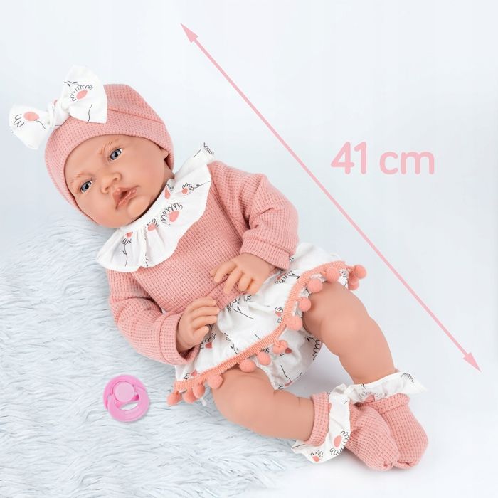 Poupée bébé interactive réaliste 41 cm avec sons et accessoires – Kinderplay Lili (KP4180)