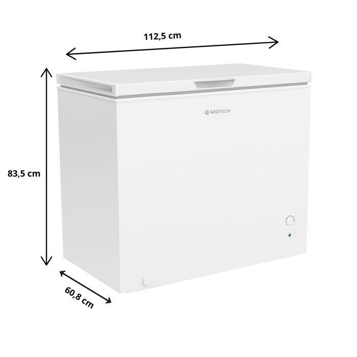 Congelador horizontal GEDTECH 300L GCO300L - Independente - Grande capacidade de armazenamento - Silencioso - Branco