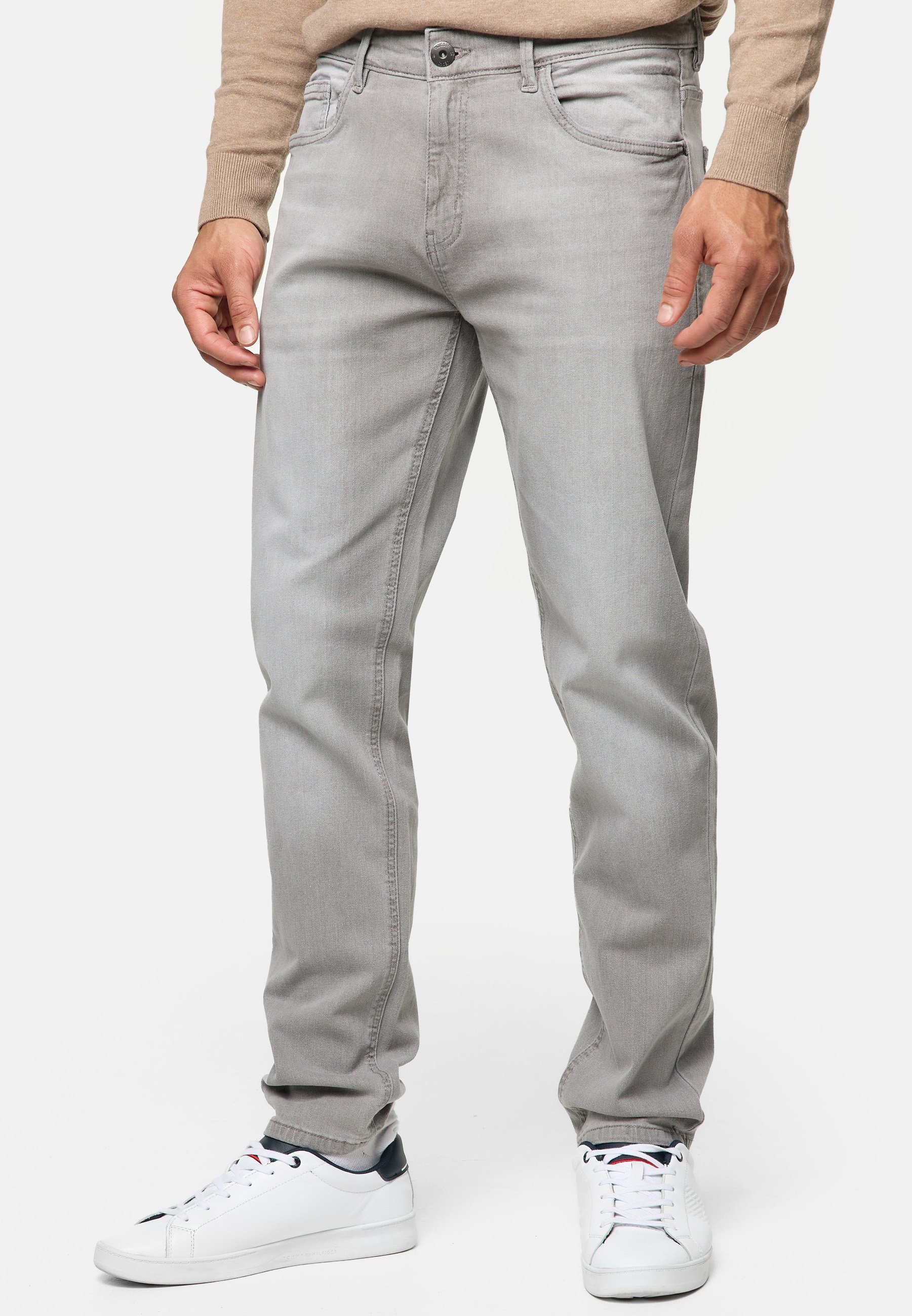 INDICODE JEANS SANTINO - Jean coupe slim - Gris clair nuage