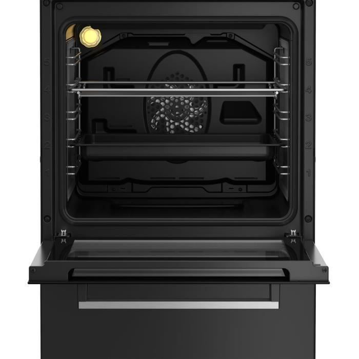 Cuisinière - BEKO - FSE58301BC -  50cm - 3 Inductions -  Multifonction - 6 Fonctions  dont Chaleur brassée -  60 L - Catalyse