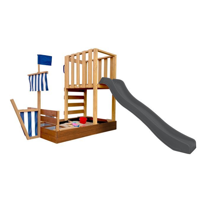 Zona de juegos - AXI - Vicky - Madera maciza - Tobogán de 175 cm - Arenero incluido