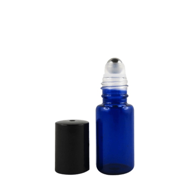 5-ml-Roll-on-Flasche in blauem Glas