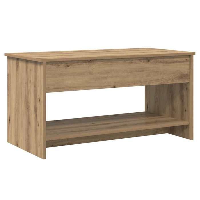 Mesa de centro vidaXL, roble artesanal, 102 x 50 x 52,5 cm