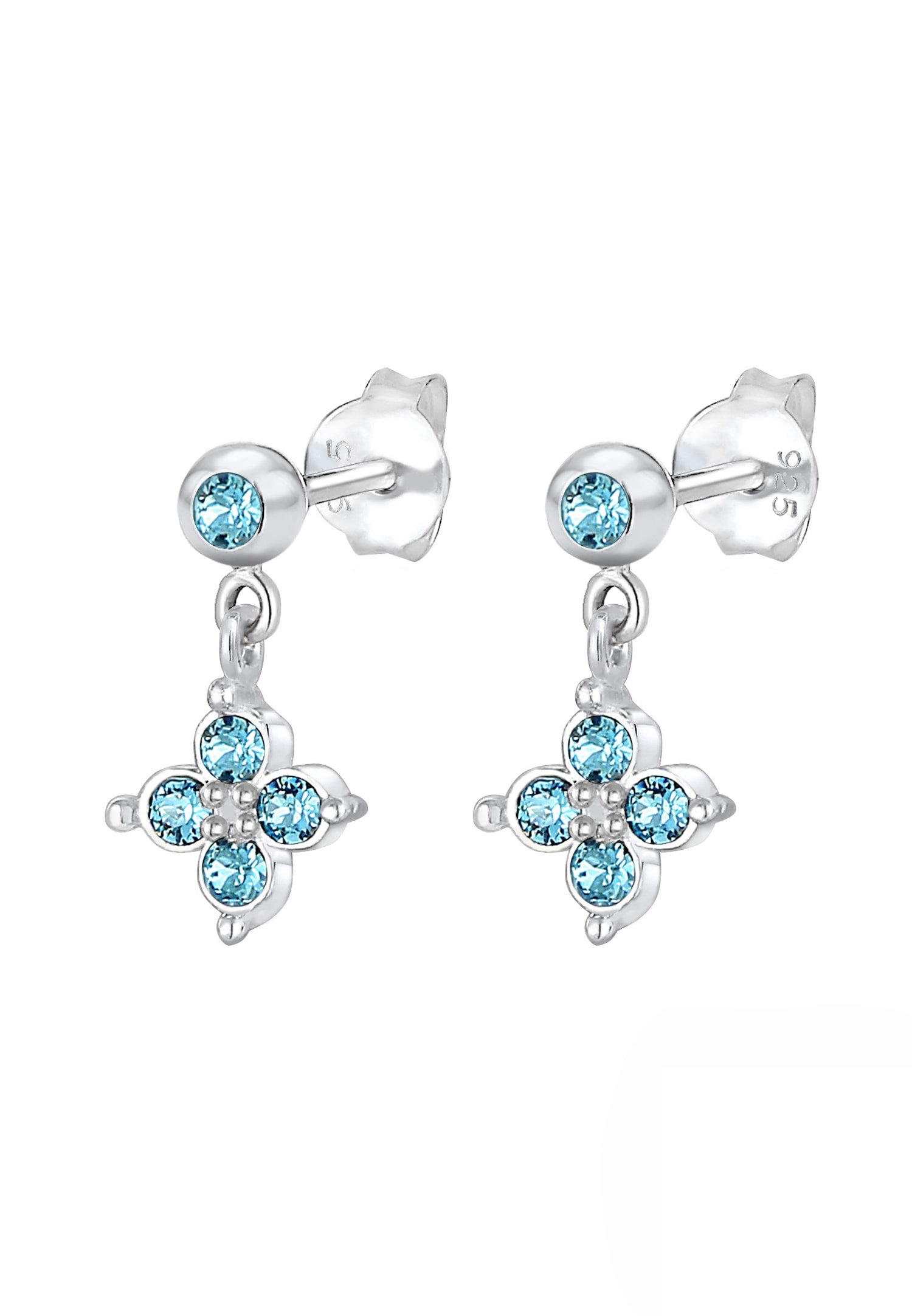 Elli Kinder Blume Kristalle Süss 925 Silber