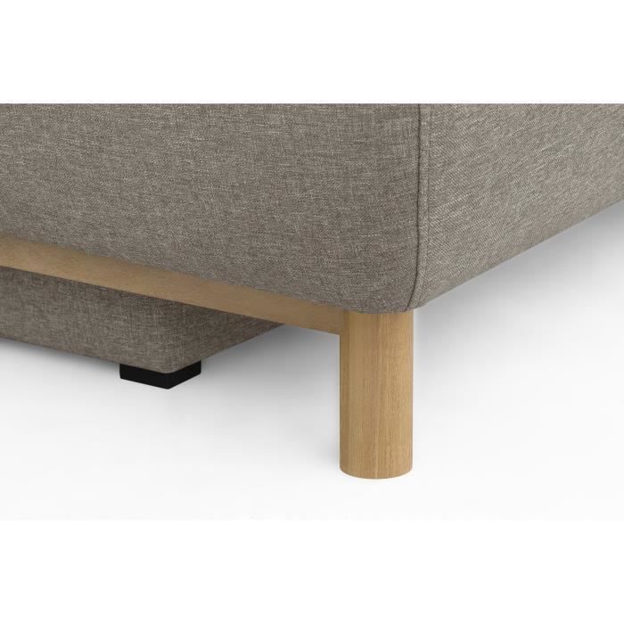 Schlafsofa – 3-Sitzer – MIKA – Beigefarbener Stoff – Staufach – B 192 x H 84 x T 93 cm