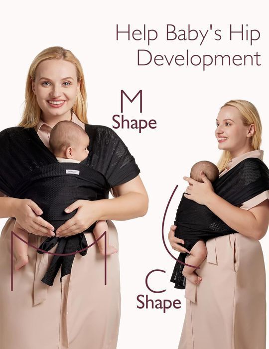 Momcozy AirMesh -kantoreppu – Kesäinen kantoreppu vastasyntyneille ja taaperoille – Viilentävä kangas
