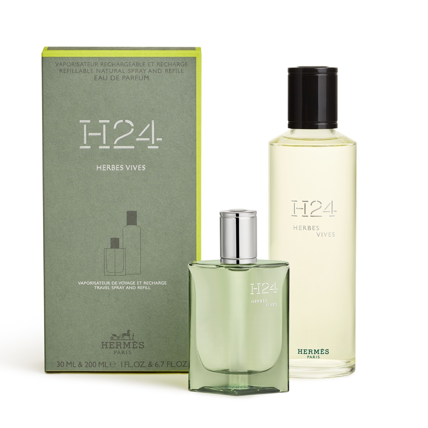 HERMÈS kvapų rinkinys H24 Herbes Vives 30 ml + 200 ml papildymo pakuotė - 1 vnt.