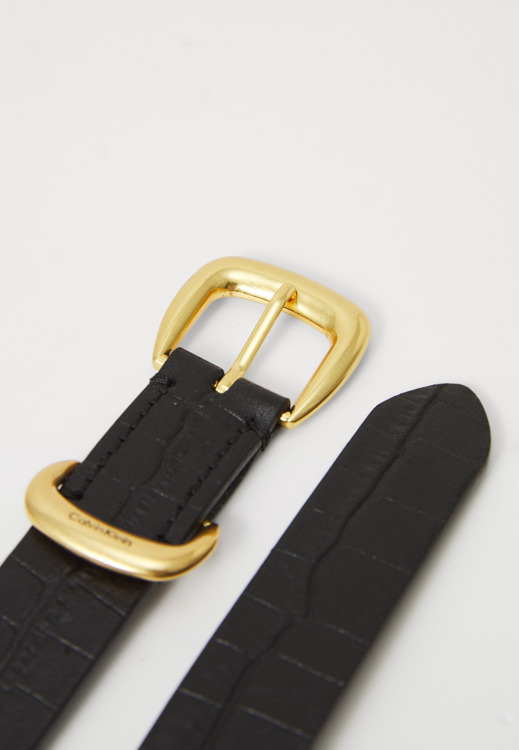 Calvin Klein CLASSIC BUCKLE - Pásek - black/tumbled black