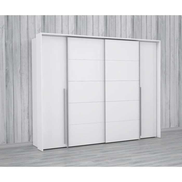 Kledingkast - Matwit - 2 draaideuren + 2 schuifdeuren - B 270,3 x D 61,2 x H 210 cm - NARAGO