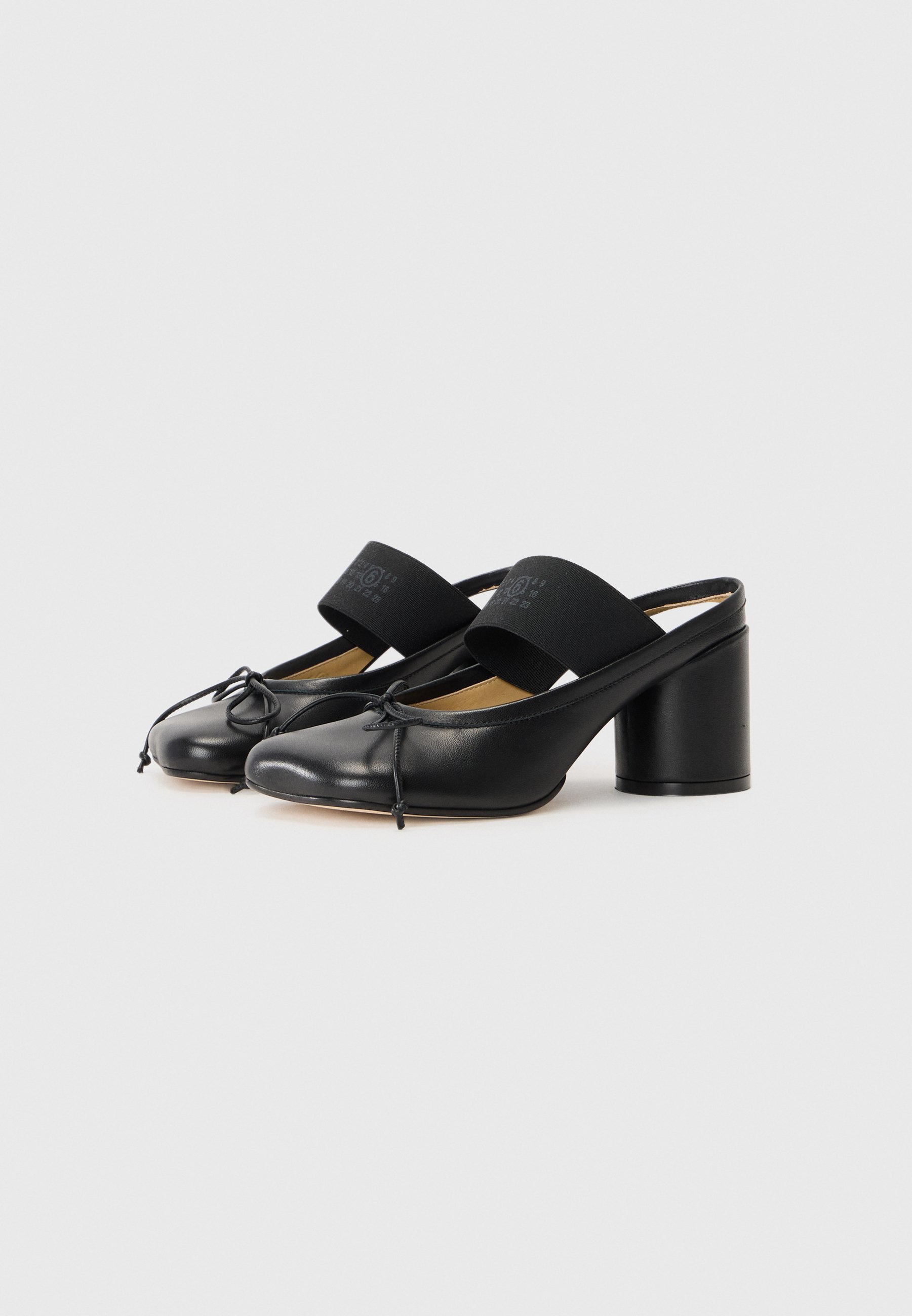 MM6 Maison Margiela muiltjes met hak - zwart