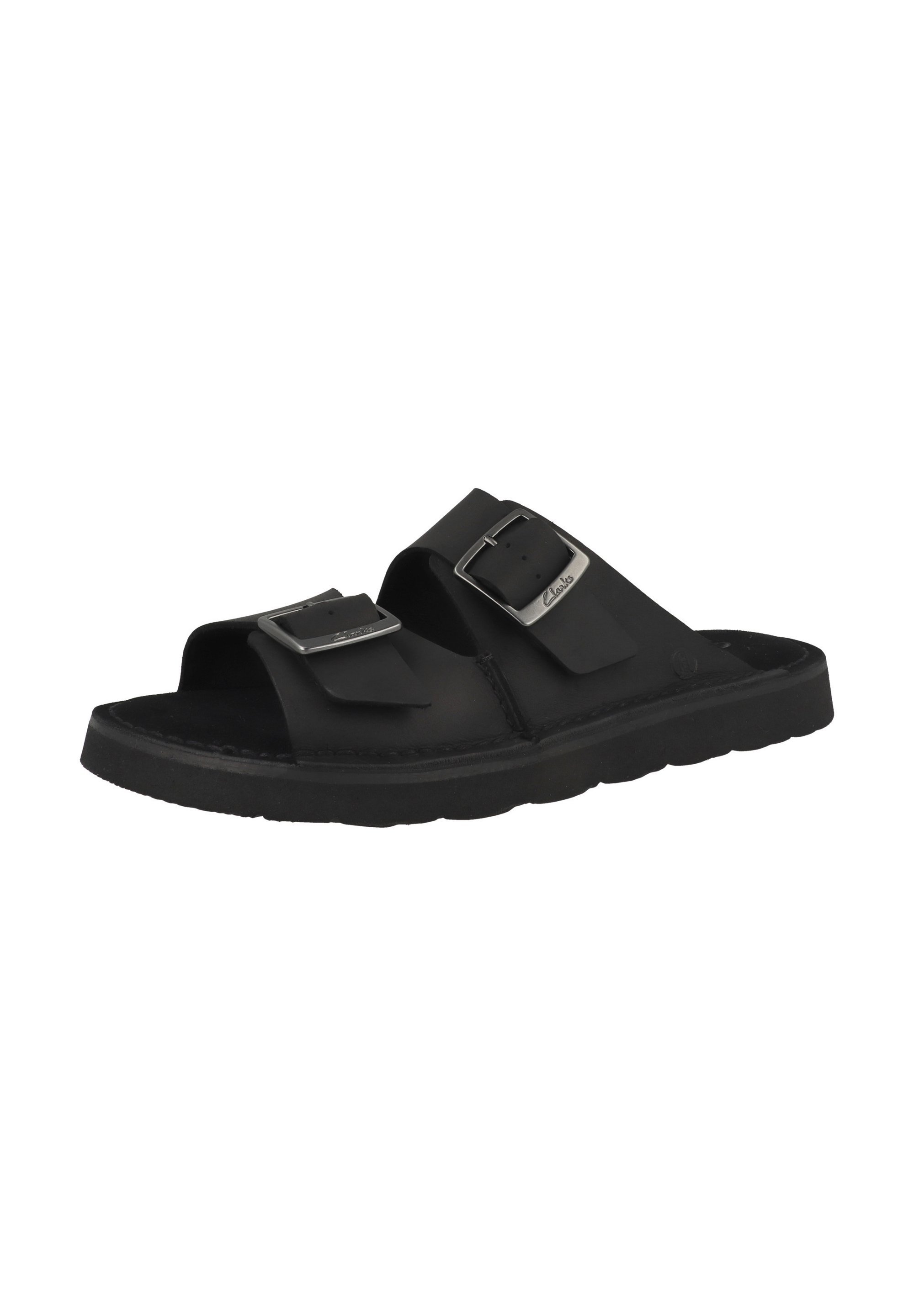 Clarks SOLSBURY STRAP - Muiltjes - zwart leer