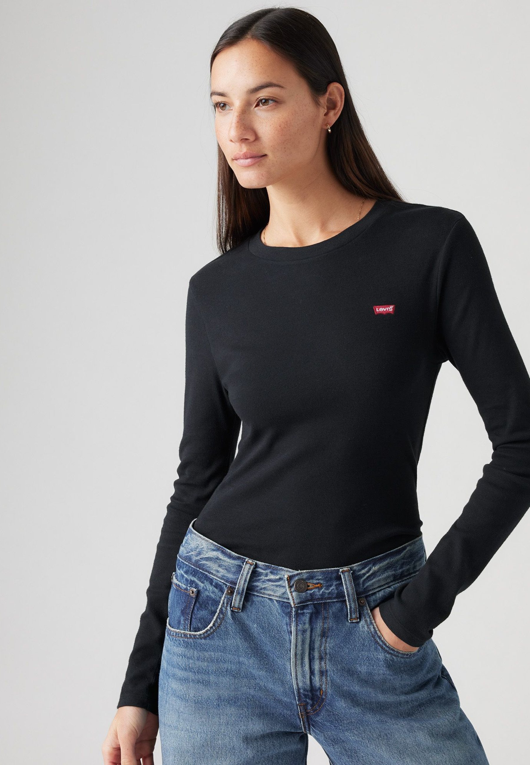 Levi's® ESSENTIAL TEE - Majica dugih rukava - antracit noćna