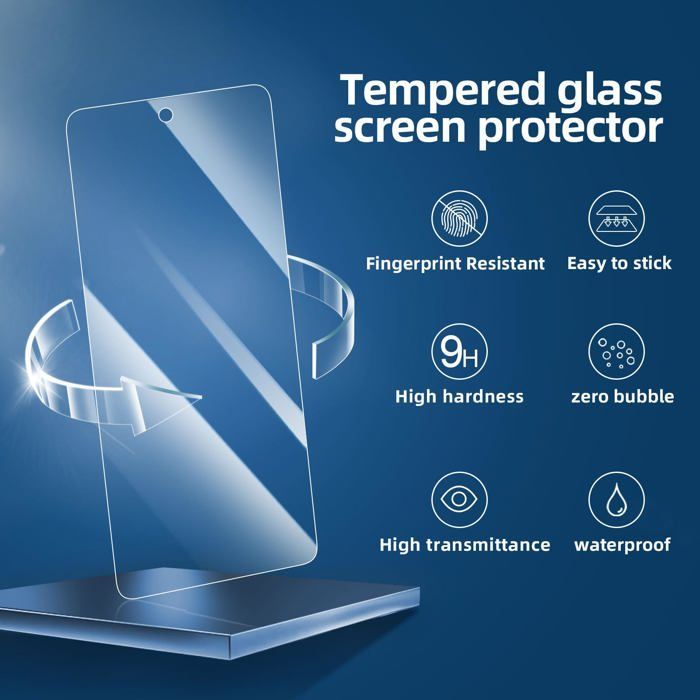 Kit com 3 películas de vidro temperado para Xiaomi Poco X6 5G e X6 Pro 5G - Proteção eficaz contra arranhões - Sem bolhas