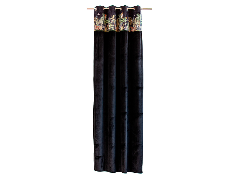Zasłona Outstanding Chic przelotki 140x270 cm czarna