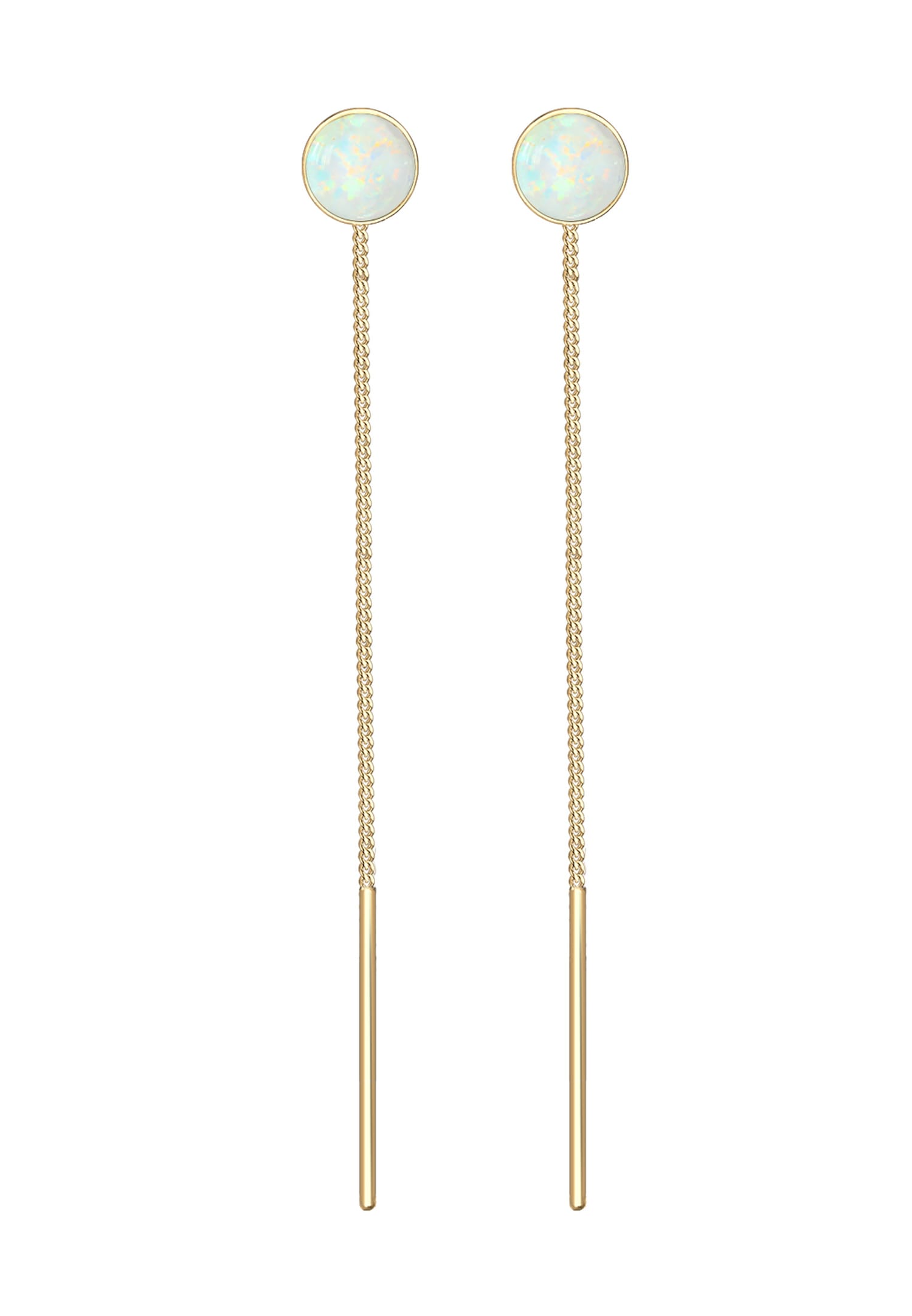 Elli Cintre pour dames Opal Trend en argent sterling 925 plaqué or