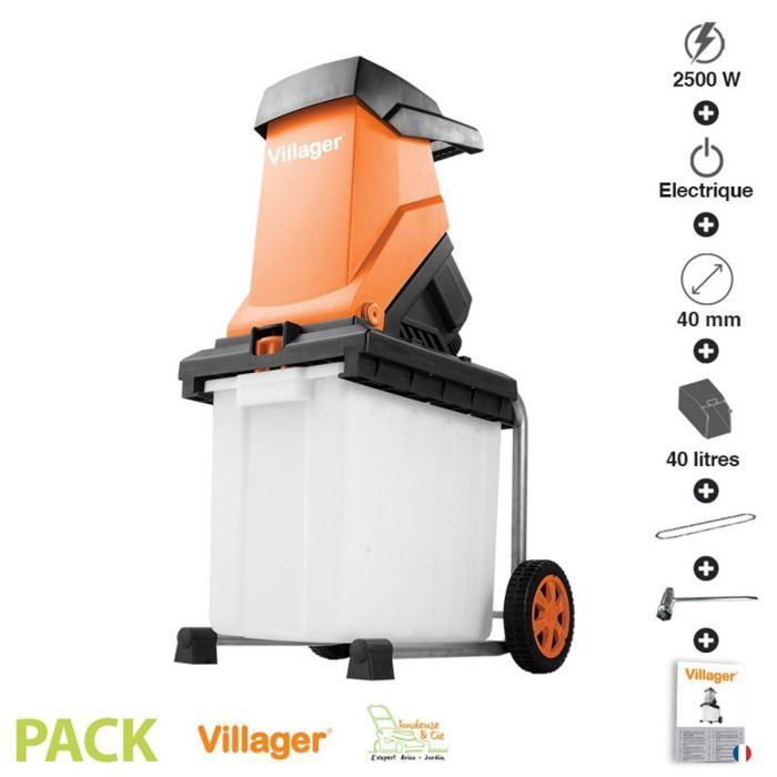 Villager VC 2500 2500W Elektrischer Asthäcksler