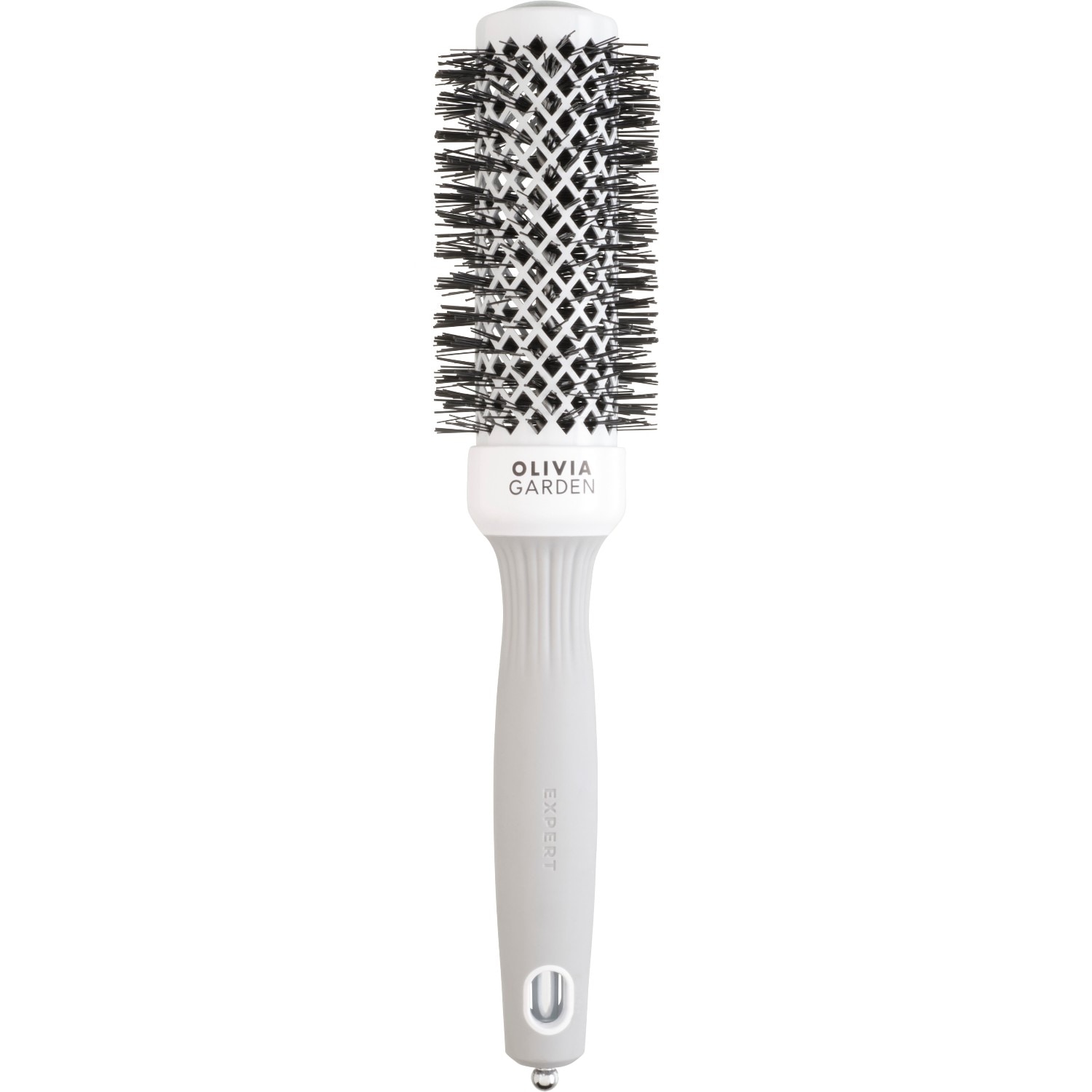 Olivia Garden Rundborste EXPERT Expert Blowout Shine Vit & Grå - 1 st