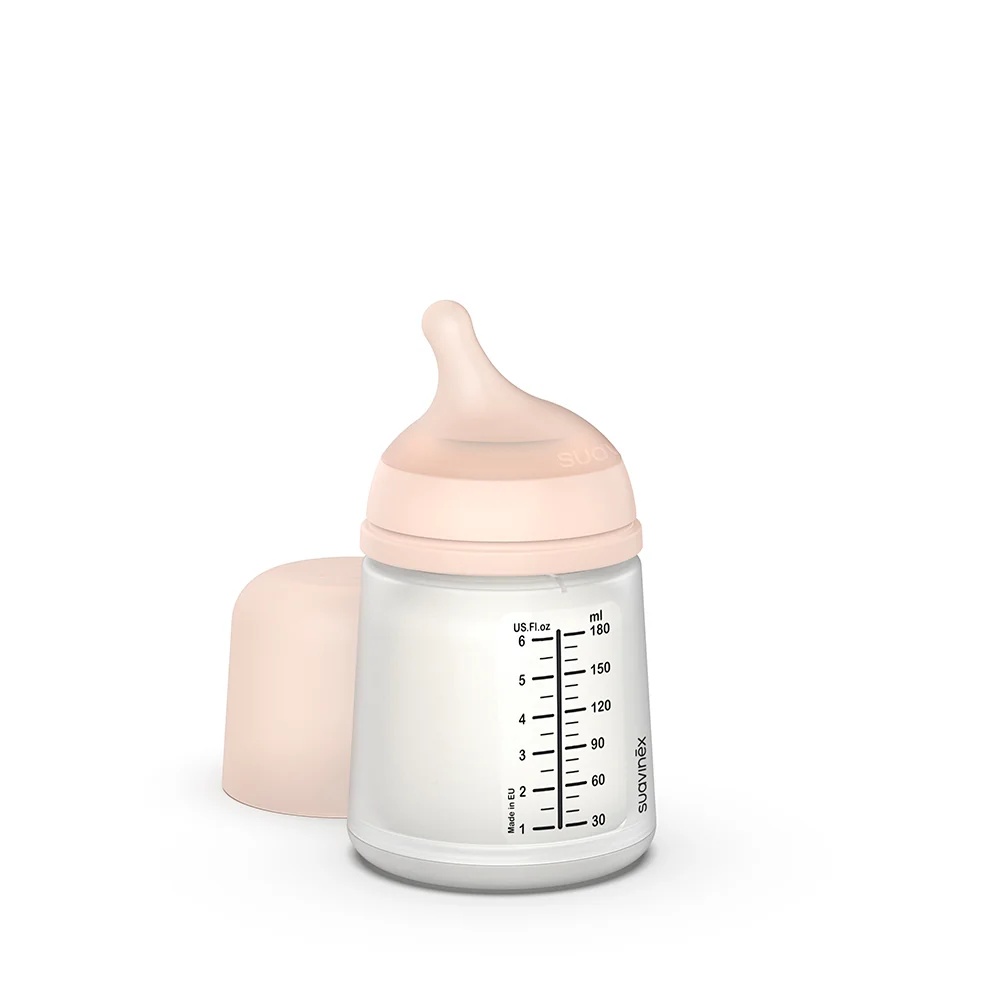 SUAVINEX Zero.Zero Flow Anti-Kolik Babyflasche, verstellbar, 180 ml