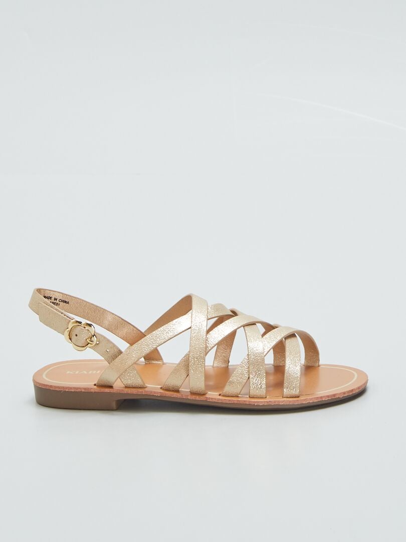Sandalen met bandjes - GEEL