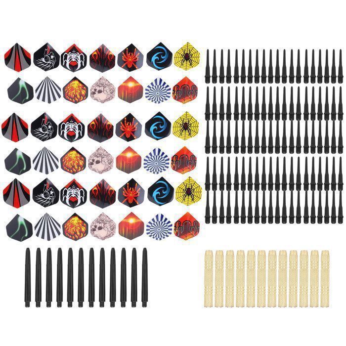 14g Veiligheidsdartset - COCOSITY - 12 shafts, 42 flights, 100 punten – Trainingsaccessoire