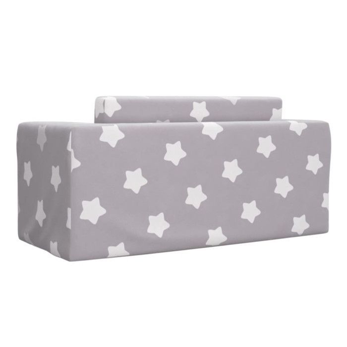 vidaXL Sofá cama infantil de 2 plazas, diván con respaldo y reposabrazos, cama de invitados para niños pequeños, sala de estar, gris claro 357034