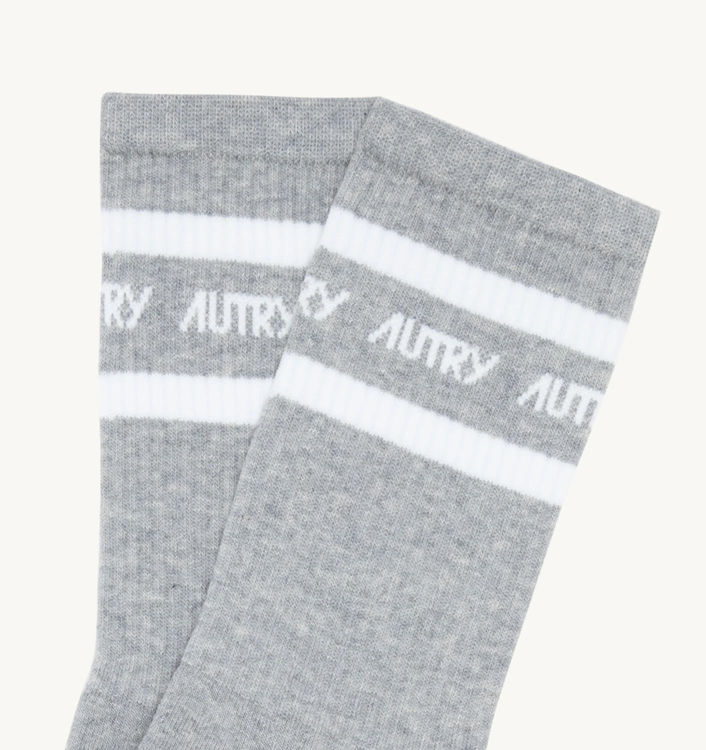 ȘOSETE DIN BUMBAC TERRY CU LOGO ÎN GRI MELANGE
