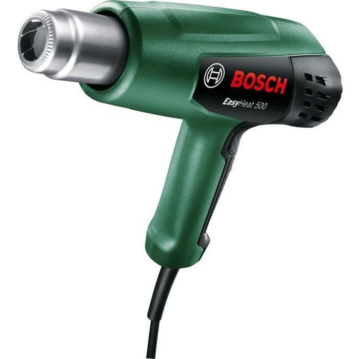 Pistola de calor Bosch EasyHeat 500 (1600 W, caudal de aire: 240/450 l/min, temperatura: 300/500 °C)