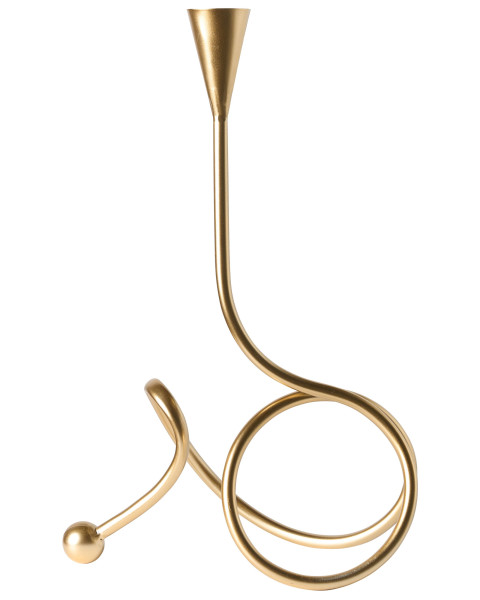 Metalowy świecznik 40 cm złoty