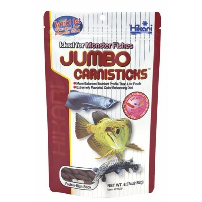 Jumbo Carnisticks, mangime per pesci carnivori, 182 g