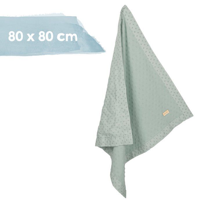 ROBA Coffret Bébé Lil Planet - 3 PCS - 1 Coussin Traversin + 1 Couverture + 1 Doudou - Cadeau de Naissance - Vert Givré