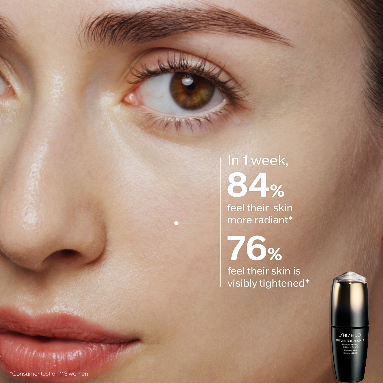 „Shiseido Anti-Aging Care Future Solution LX“ intensyvus stangrinamasis ir žvilgesį suteikiantis serumas – 50 ml