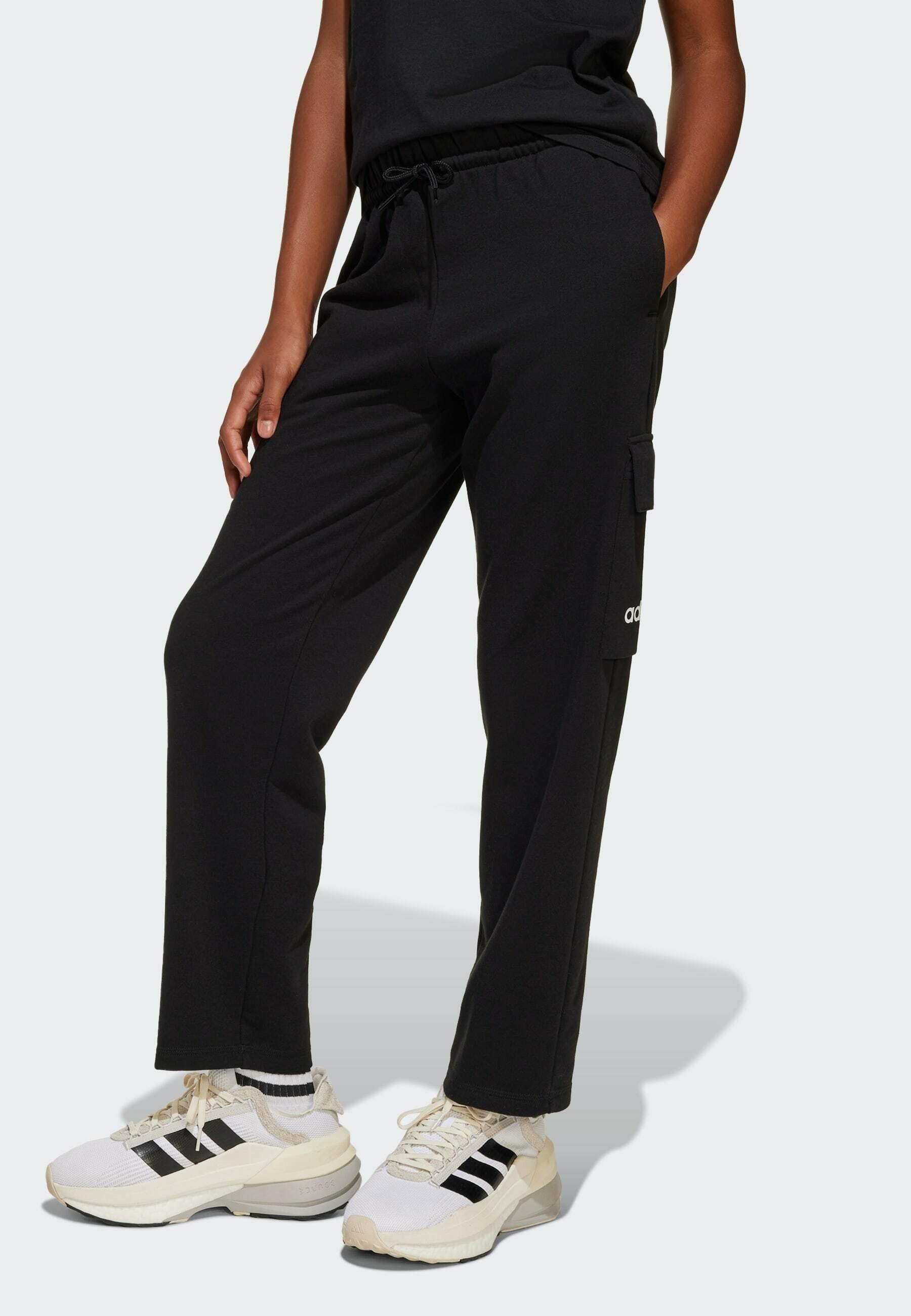 adidas Performance ESSENTIALS CARGO LOOSE KIDS - Cargobroek - zwart wit