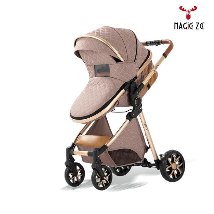 Poussette 3 en 1,pousette trio 3 en 1,MagicZC,avec siege auto,Dossier réglable,0-3 ans,pliable,nouveau né,Haute position,kaki