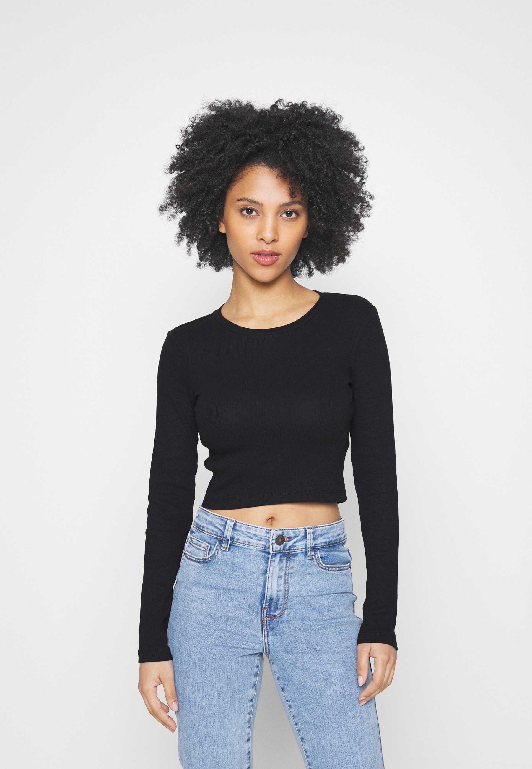 Even&Odd Petite 3-pack - Top met lange mouwen - zwart/wit/gevlekt grijs
