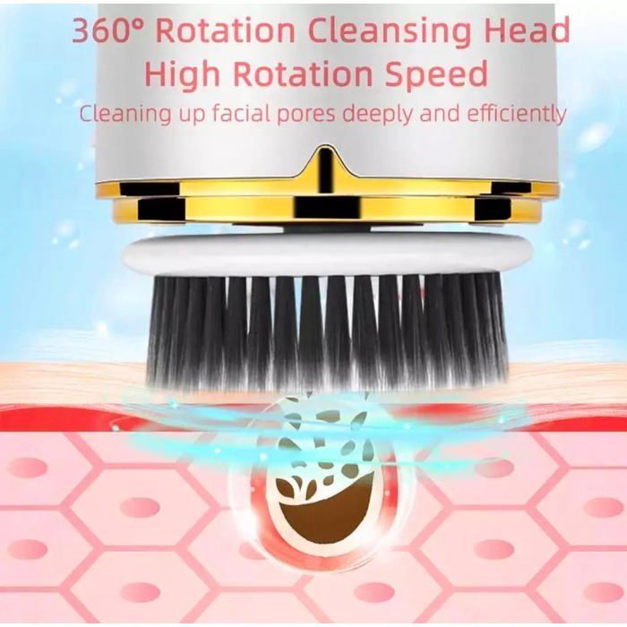 Brosse pour le visage, nettoyage en profondeur des pores, brosse de nettoyage électrique avec 3 embouts