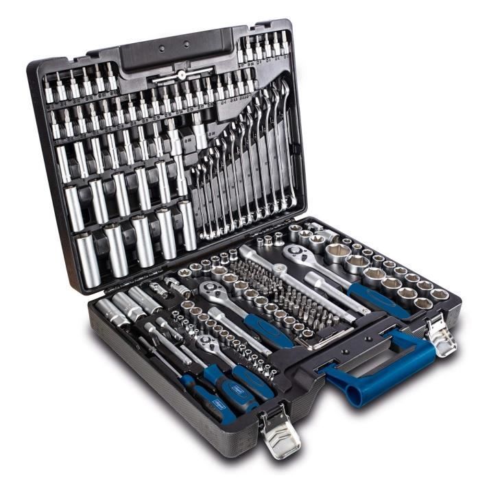 Mallette à outils de 217 pièces - SCHEPPACH - TB217 - Outils en acier chrome vanadium et acier pour outils