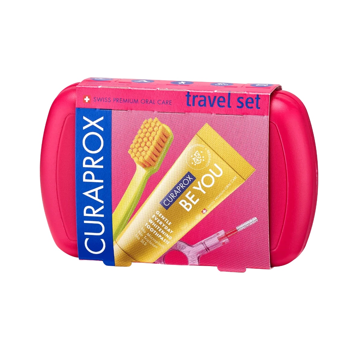 CURAPROX Kit de voyage d'hygiène bucco-dentaire Curaprox Magenta