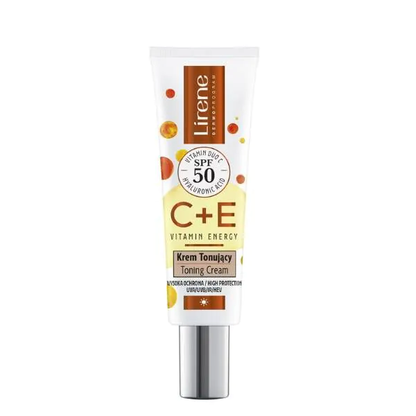 Lirene C+E Vitamin Energy Krem tonująco-rozświetlający SPF50