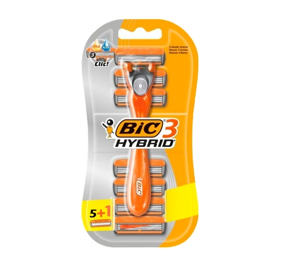 BIC Hybrid 3 maszynka do golenia dla mężczyzn rączka   6 wkładów