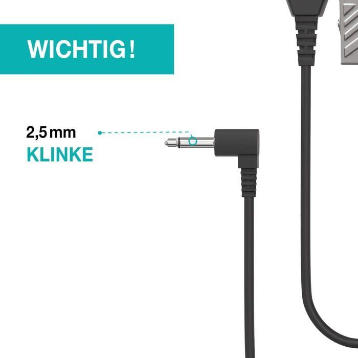 Écouteur Intra-Auriculaire Unilatéral Avec Tube Acoustique Transparent, Pr Jack De 2,5 Mm Et Clip De Fixation Oreillette Pour Appa