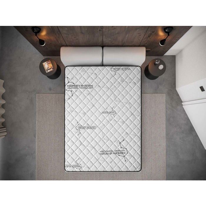Colchón GAMMA 160x200 cm - 24 cm - Espuma viscoelástica - 7 zonas HR de 35 kg/m³ y AERO-LATEX - Ergonómico - Laterales para verano/invierno - Firme