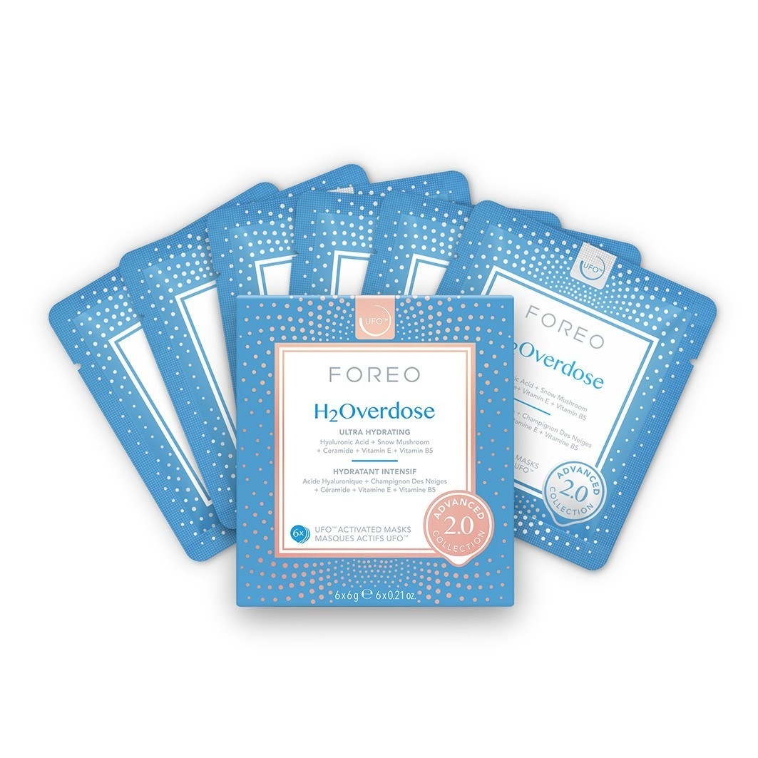 FOREO drėkinamoji kaukė UFO™ UFO kaukės H2Overdose 2.0 - 6 poros