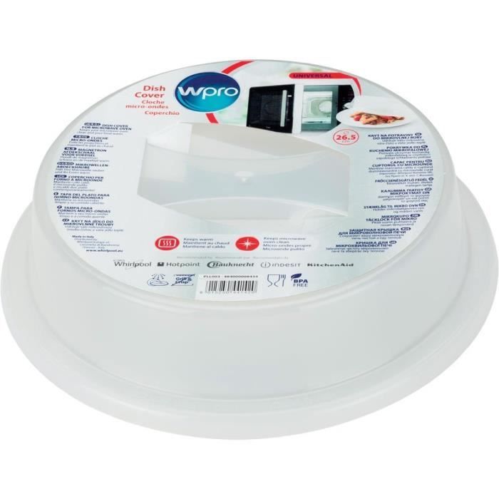 Coperchio per microonde - WPRO - PLL003 - Diametro 26,5 cm - Impugnatura ergonomica antiscottatura